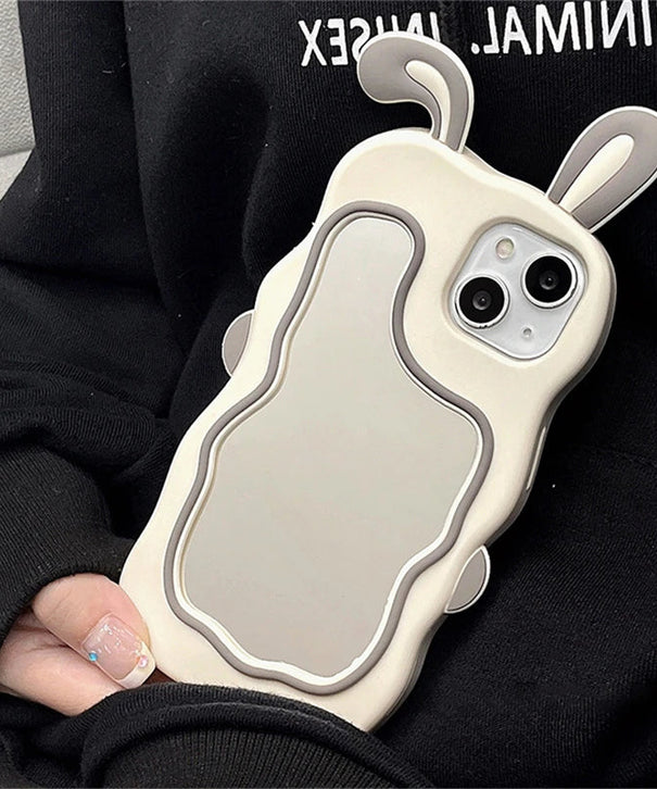 iPhone Bunny Make Up Mirror Phone Case