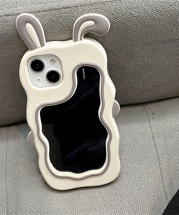 iPhone Bunny Make Up Mirror Phone Case
