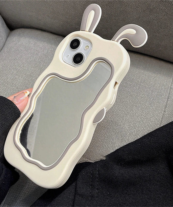 iPhone Bunny Make Up Mirror Phone Case
