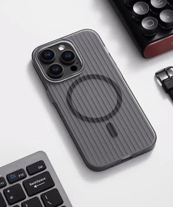 Flex Matt Corrugated Textured Magsafe Case For Iphone