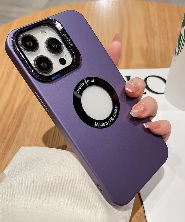 iPhone All Model Cover-Premium Acrylic Invisible Kickstand Case With Lens Protector