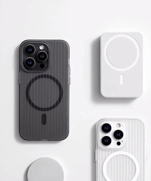 Flex Matt Corrugated Textured Magsafe Case For Iphone