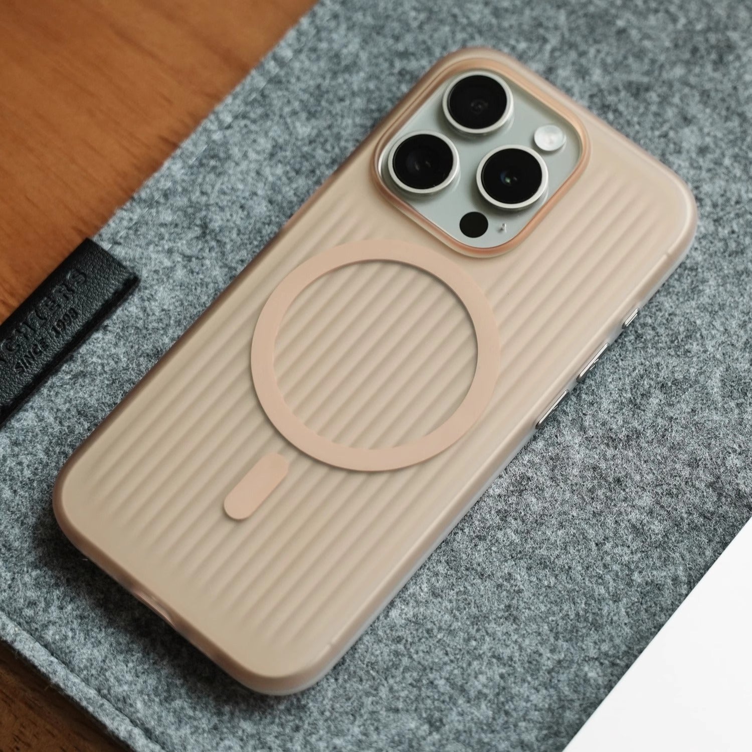 Flex Matt Corrugated Textured Magsafe Case For Iphone